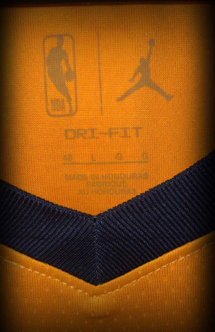 Utah Jazz Jordan NBA Connected Jersey Gold Black Size M - Picture 5 of 8